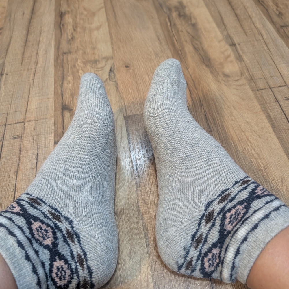 Gray Patterned Socks - image 2